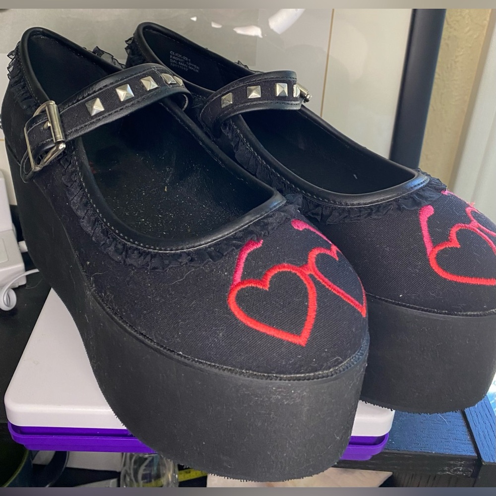 NEW W/out Box.  Demonia Mary Janes Platforms.  Size 11.    3 1/4” Platform